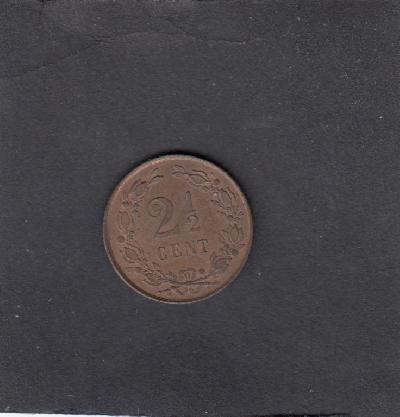 Beschrijving: 2 1/2 Cent WILLEM III